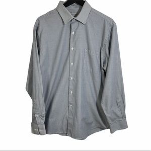Van Heusen | Gray Striped Fitted Dress Shirt